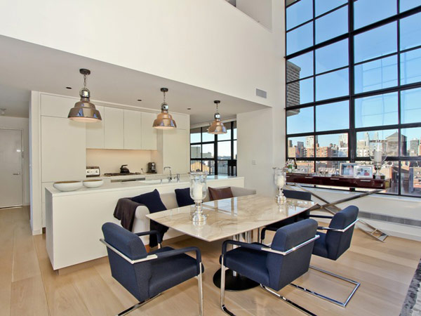 contemporary penthouse New York 4 Spectacular Duplex Penthouse in New York Defying the Urban Racket