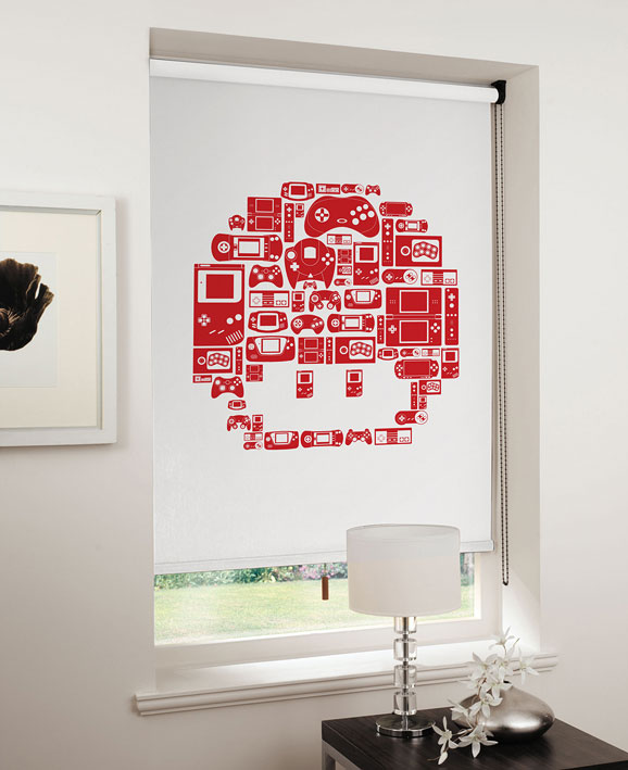 lifestyle mushroom red on white Game On: Relive the 8 bit era with designer blinds
