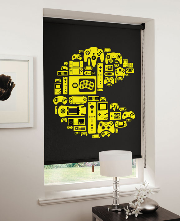 lifestyle pacman yellow on black Game On: Relive the 8 bit era with designer blinds