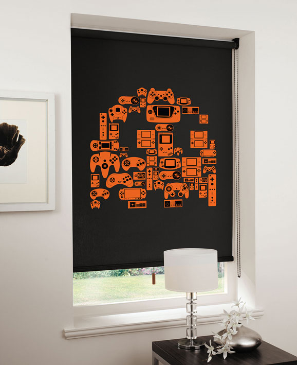 lifestyle ghost orange on black Game On: Relive the 8 bit era with designer blinds