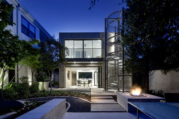 Luxury Texas Home by Bernbaum Magadini Architects 3 Spiral Stairway Defining a Luxurious Residential House in Texas