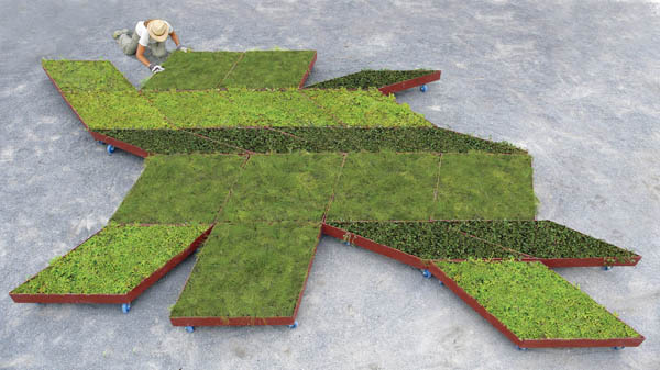 Fractal Garden by Legge Lewis Legge 2 Fabricating Informal Gardens: Diamond Shaped Garden On Wheels 