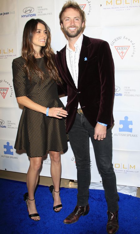 Former American Idol contestant Paul McDonald and his wife Nikki Reed attend the Autism Speaks 'Blue Tie – Blue Jean Ball'.  Photo Credit: Starbucks/WENN.com