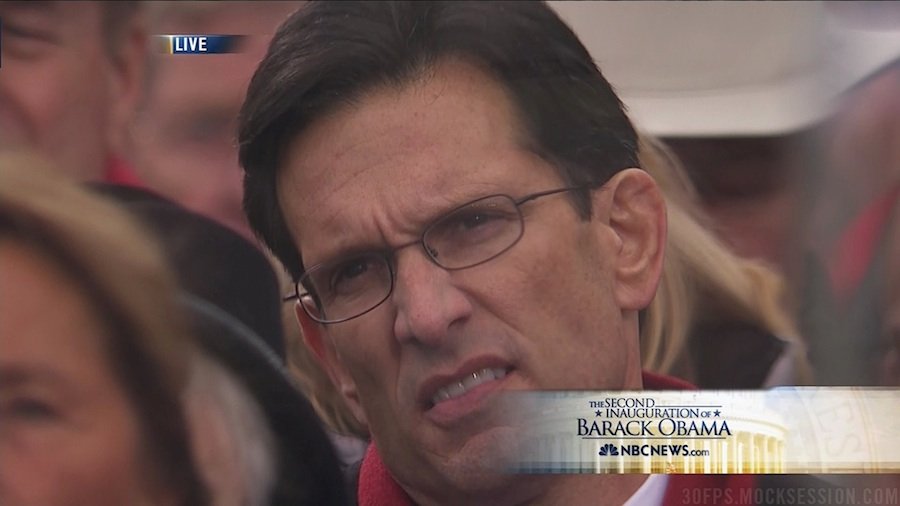 eric cantor reaction inauguration 