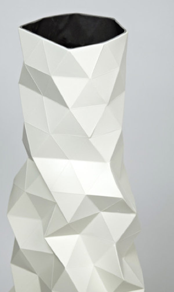 Faceture Vase design white Elegant Handmade FACETURE Vase by Phil Cuttance