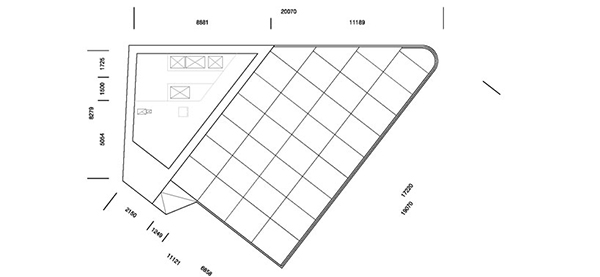 Floor Plan Level One1 Steel Contemporary Shaped Art Centre in South Korea
