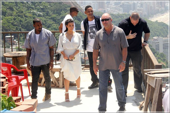 Will Smith Duane Martin Kim Kardashian Kanye West in Brazil