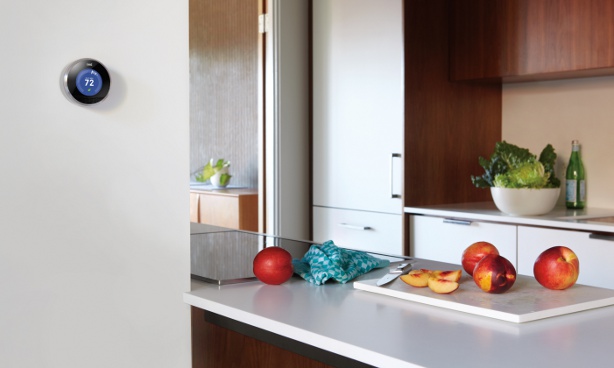 The Nest Smart Thermostat in Kitchen 5 Smart Home Technologies That Will Save You Money