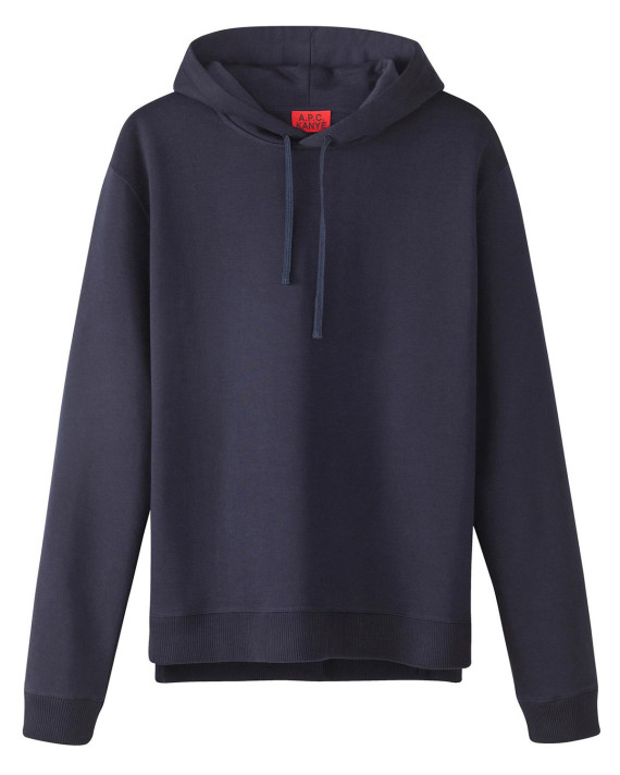 a p c x kanye west hooded sweatshirt dark navy 01 570x712 A.P.C. x KANYE   Capsule Collection | Available Now