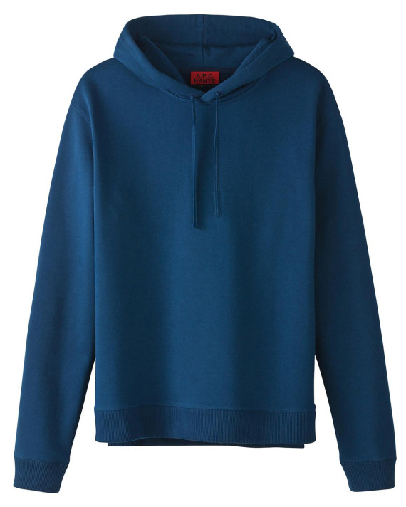 a p c x kanye west hooded sweatshirt navy blue 01 570x712 A.P.C. x KANYE   Capsule Collection | Available Now